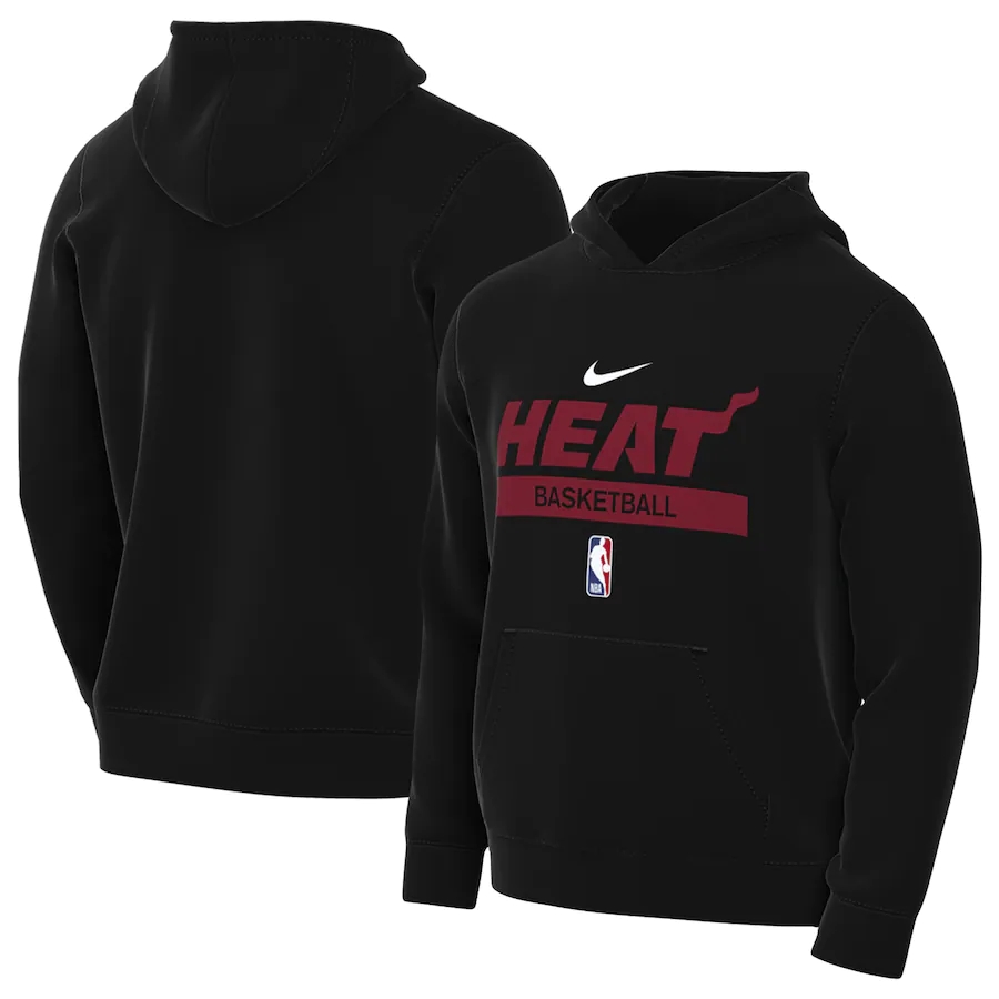 Men's Miami Heat Black Spotlight Fleece Overhead Hoodie